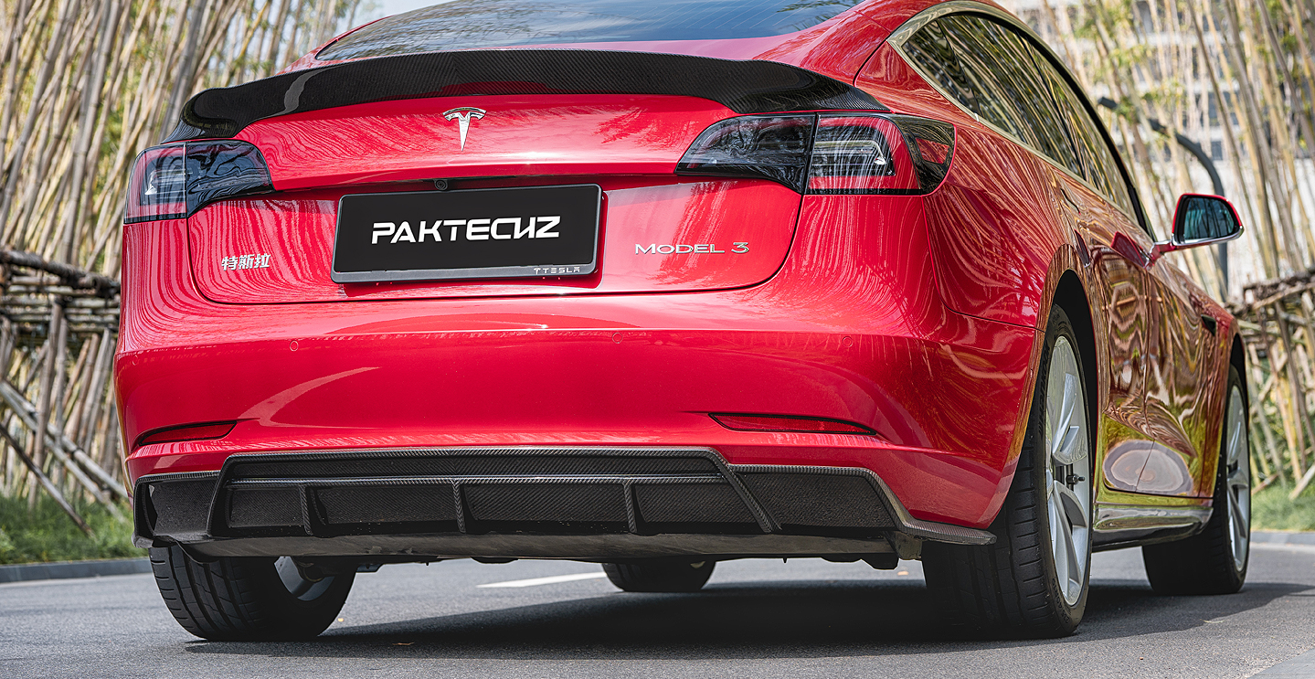 Tesla Model 3 Paktechz Rear Diffuser